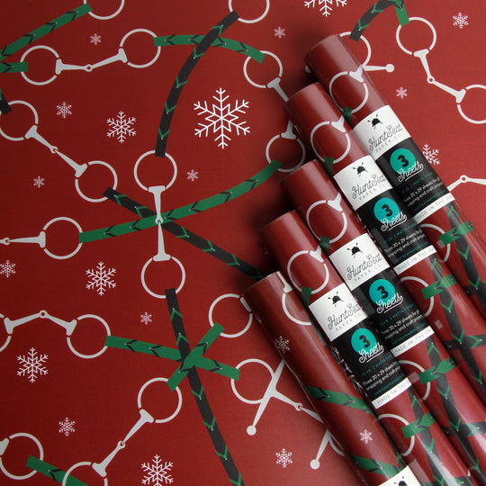 Hunt Seat Paper Co. Bits + Reins Holiday Wrapping Paper