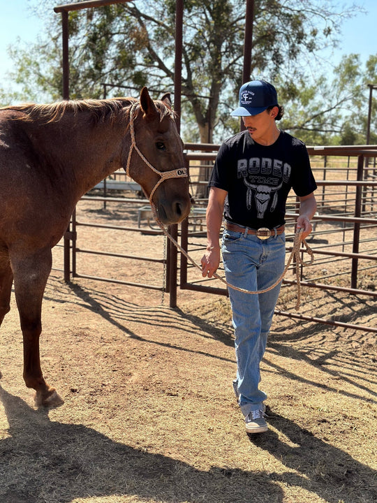 Dale Brisby Unisex Shirt "Rodeo Time Skull" in Black