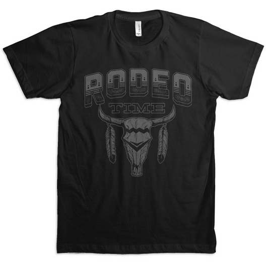 Dale Brisby Unisex Shirt "Rodeo Time Skull" in Black