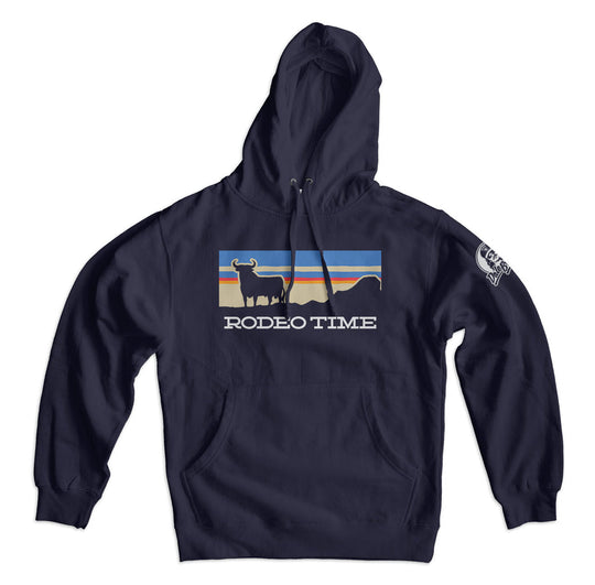 Dale Brisby Unisex Hoodie "Sunset Rodeo Time" in Navy