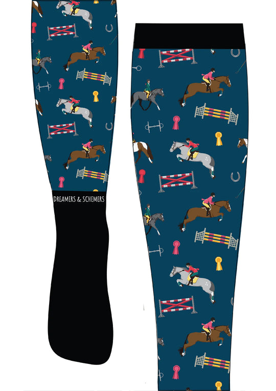 Dreamers &amp; Schemers riding socks "All Pony Equestrian"