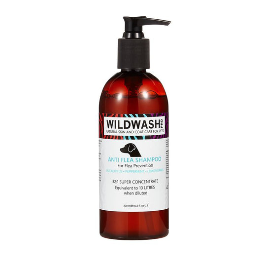 4Hooves-WildWash PRO Anti Flea Shampoo 300ml with Eucalyptus, Peppermint and Lemongrass