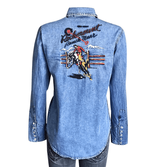 Rockmount-Womens-Bronc-Vintage-Embroidery-WesternShirt-Back-4hooves