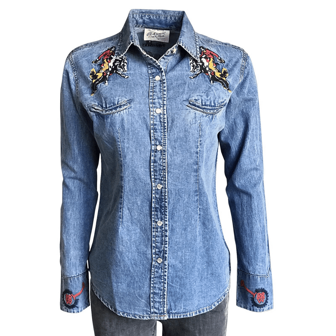 Rockmount-Womens-Bronc-Vintage-Embroidery-WesternShirt-Front-4hooves