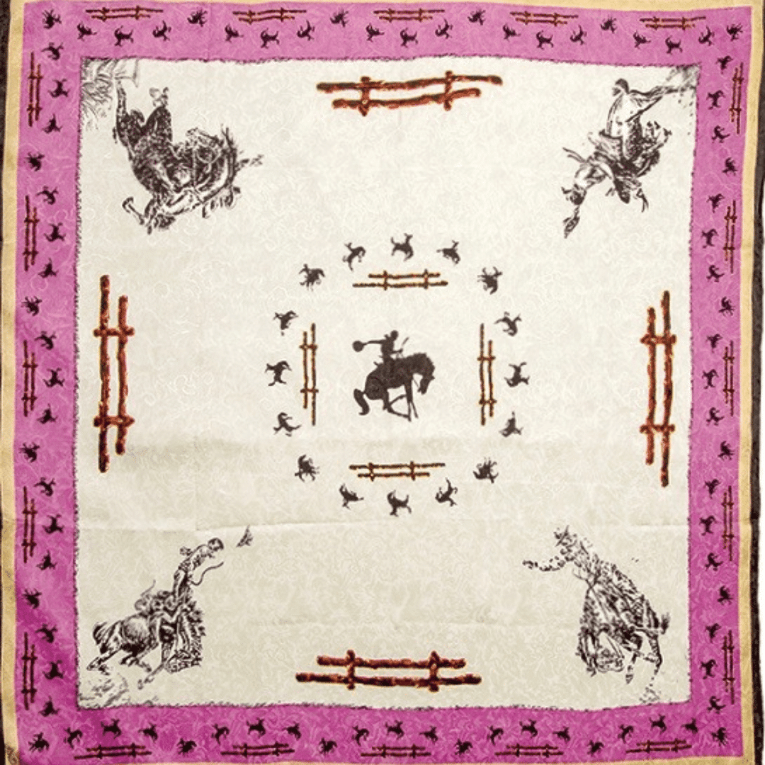 Wyoming-Traders-Wild-Rags-Ivory-Fences-Limited-Edition-Silk-Scarf-4hooves