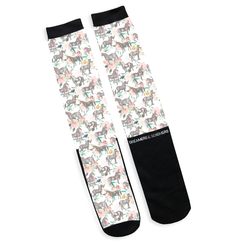 dreamers-and-schemers-boot-socks-pony-macaroni-vintage-floral-4hooves