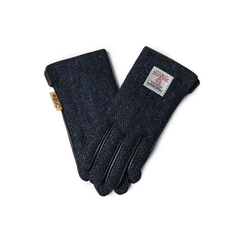 islander-harris-tweed-ladie-gloves-heringbone-marine-4hooves