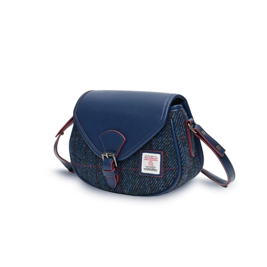 islander-harris-tweed-mini-saddle-bag-blue-4hooves-front-side