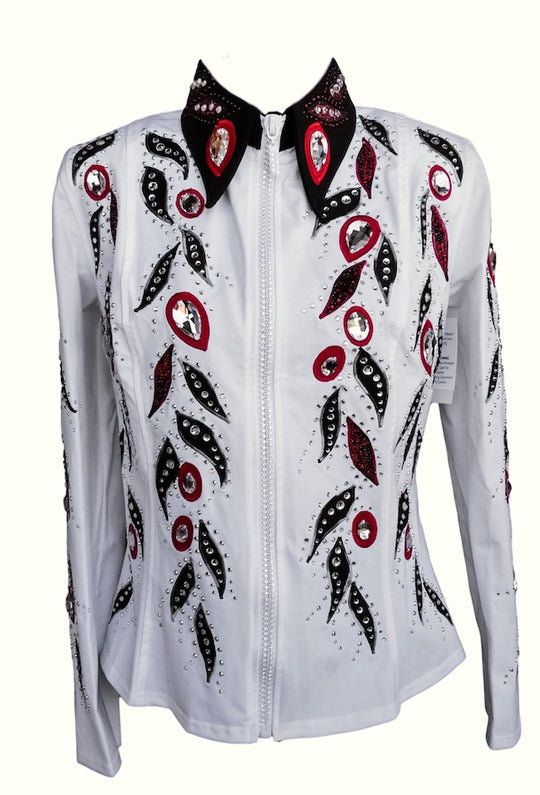 showmanship-jacket-western-collection-weiss-rot-4hooves-vorne