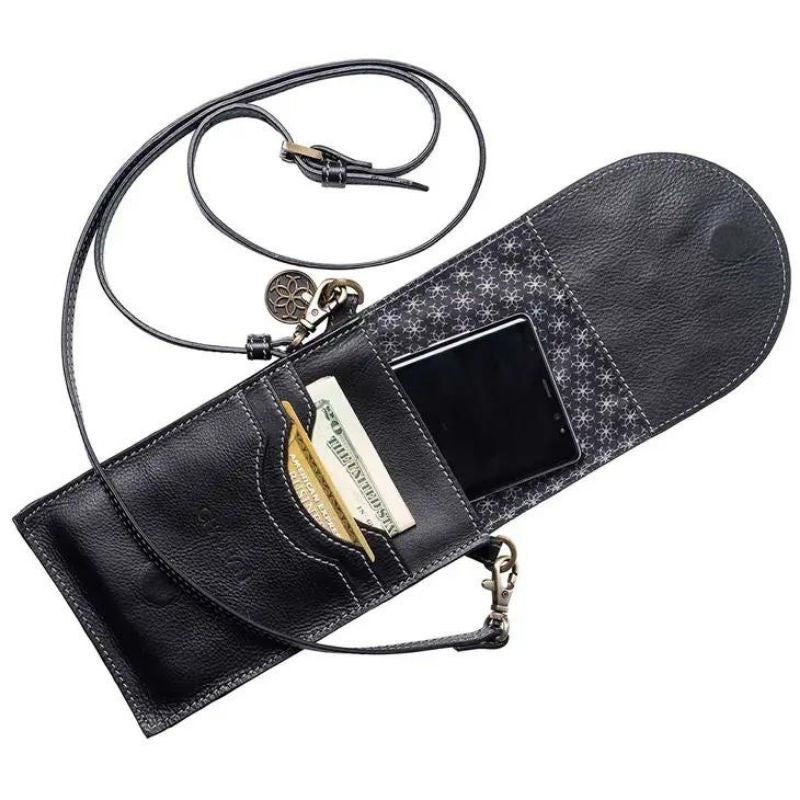 urban-equestrian-classique-cell-phone-tote-black-leather-4hooves-inside